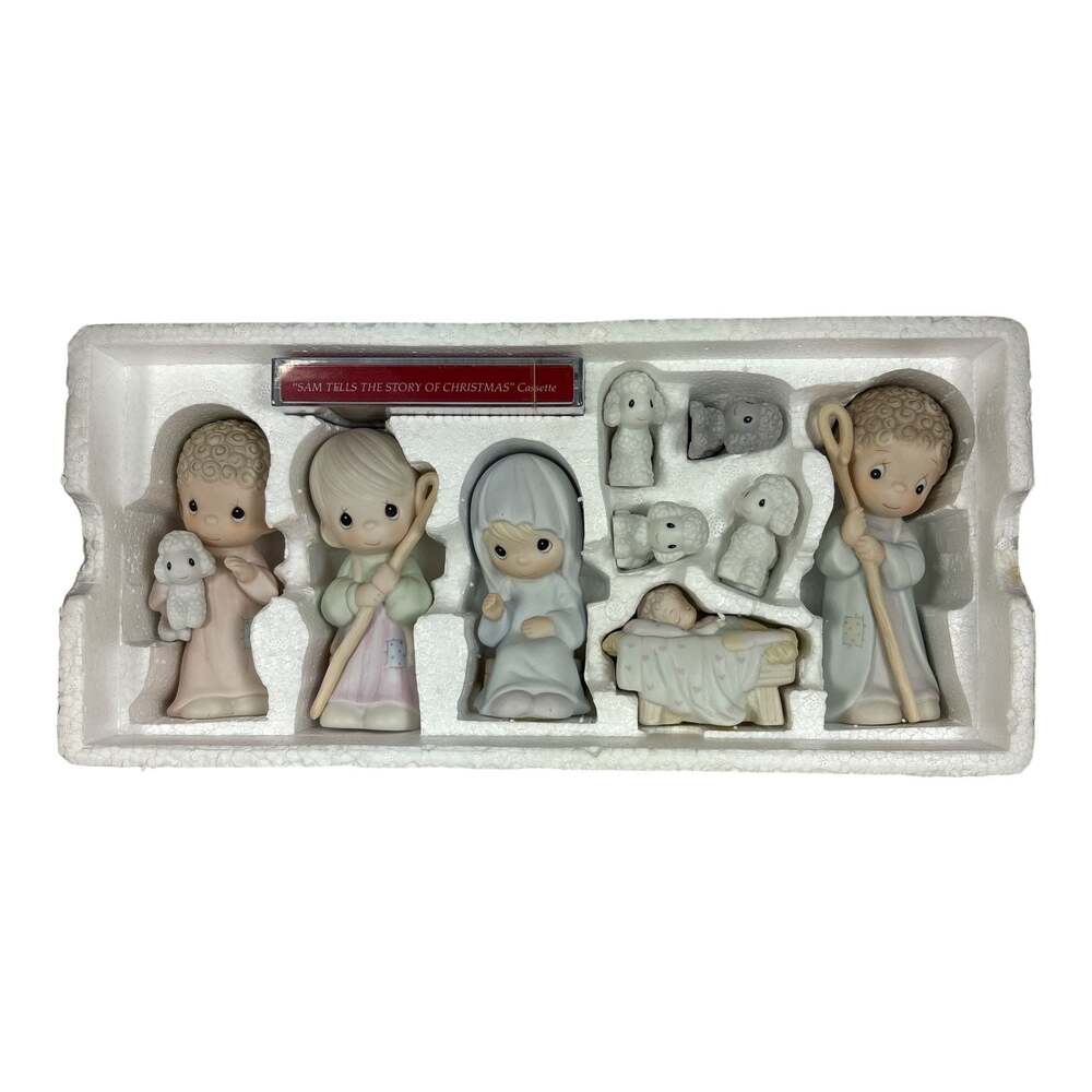 Precious Moments Come Let Us Adore Him 9 pc Nativity Set + Camel Cassette 104000 - Picture 6 of 6